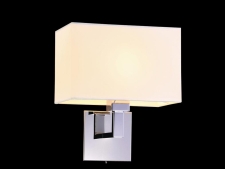 NEWPORT 14000 14201/A white , Бра, Chrome Shade white gauze L26*H30*Sp17,5 cm E27 1*40W