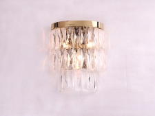 NEWPORT 10120 10123/A new gold , Бра, Polished champagne gold Clear crystal L27*H34*Sp13.5 cm G9 3*25W